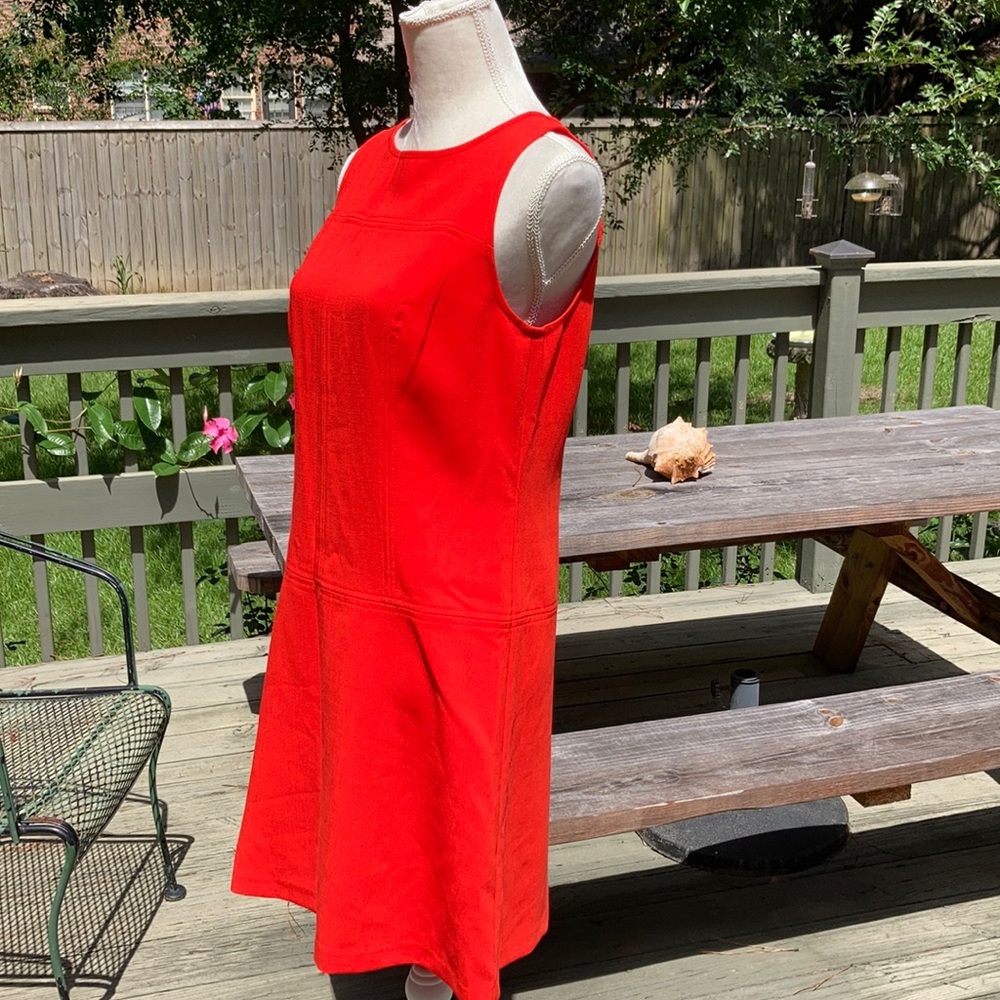 LOFT Bright Red Sleeveless A-Line Mini Dress